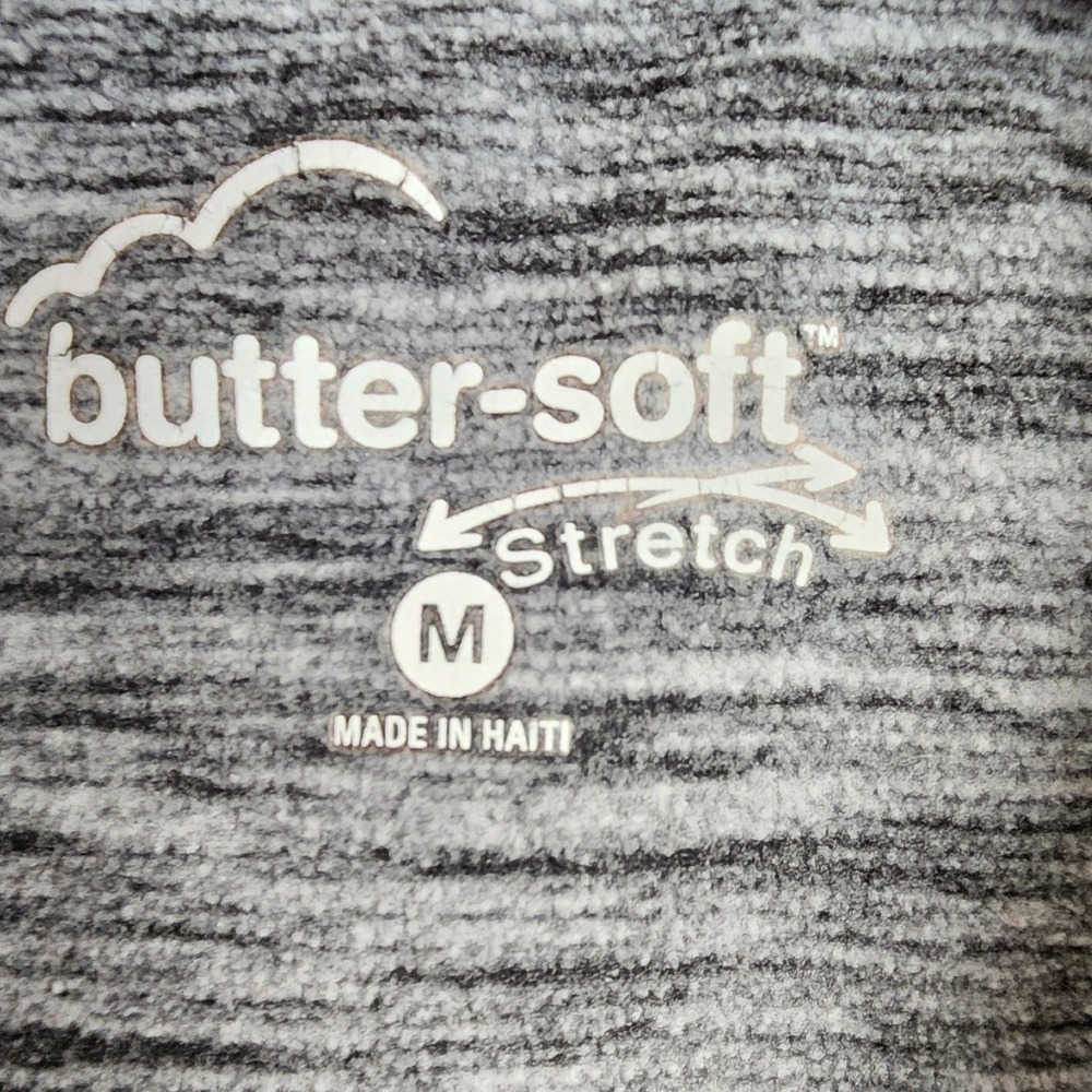 butter-soft Stretch Gray Zip Front Jacket Lightweight Athletic Style - Picture 6 of 9